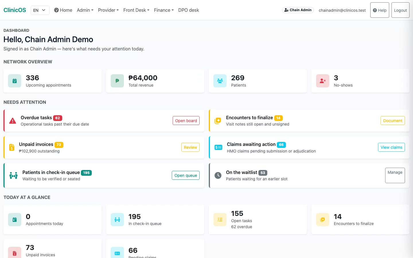ClinicOS platform walkthrough demo thumbnail